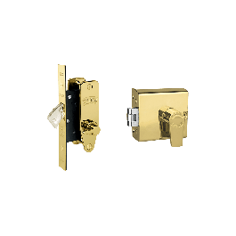 Banham FD5000 + M2003 Lock Set Polished Brass
