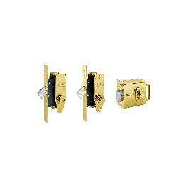 Banham L2000 + M2002 + M2003 Lock Set Polished Brass