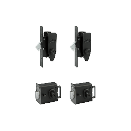 Banham L2000 (x2) + M2002 (x2) Lock Set Black