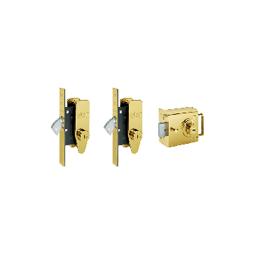 Banham L2000 and M2002 (x2) Lock Set Polished Brass