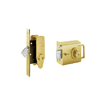 Banham L2000 and M2002 Lock Set Satin Brass