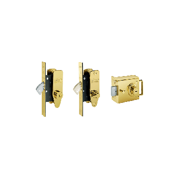 Banham L2000 + M2002 + M2003 Lock Set Polished Brass