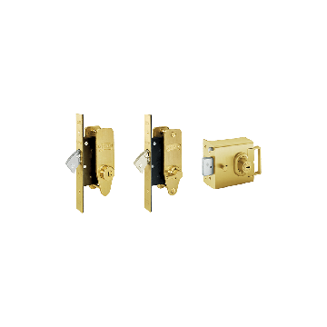 Banham L2000 + M2002 + M2003 Lock Set Satin Brass