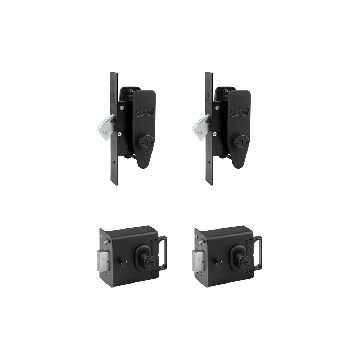 Banham L2000 (x2) + M2002 (x2) Lock Set Black