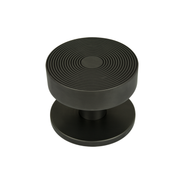 Bloomsbury Large Reeded Centre Door Knob Dark Bronze