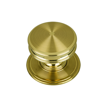 Bloomsbury Classic Reeded Door Knob Polished Brass