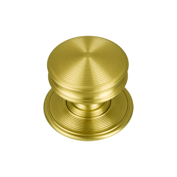 Bloomsbury Classic Reeded Door Knob Satin Brass