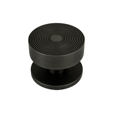 Bloomsbury Small Reeded Centre Door Knob Dark Bronze