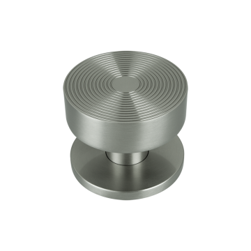 Bloomsbury Small Reeded Centre Door Knob Satin Chrome